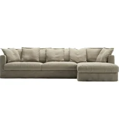 Klädsel Till Le Grand Air 3-sitssoffa Linne Divan Höger, Savage Linen