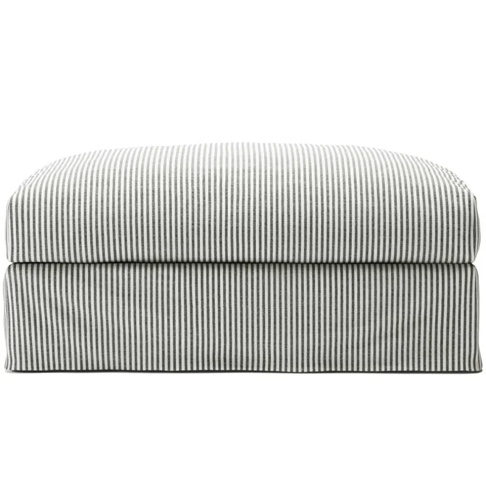 Klädsel Till Le Grand Air Fotpall Linne, Ash Stripe