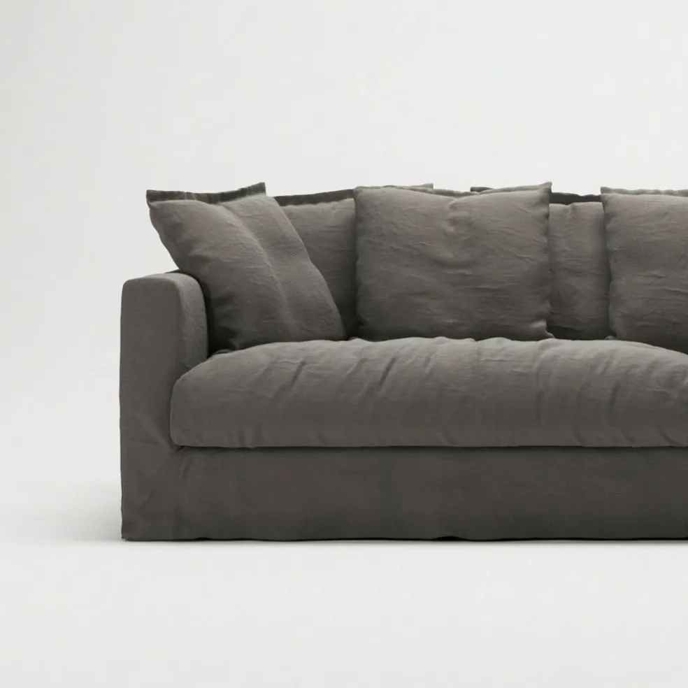 Klädsel Till Le Grand Air 4-sitssoffa Linne, Smokey Granite