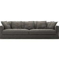 Klädsel Till Le Grand Air 4-sitssoffa Linne, Smokey Granite