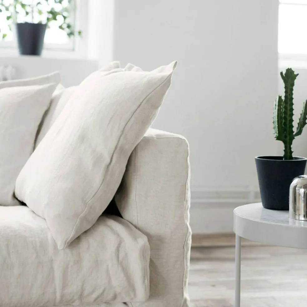 Klädsel Till Le Grand Air 3-sitssoffa Linne, Creamy White