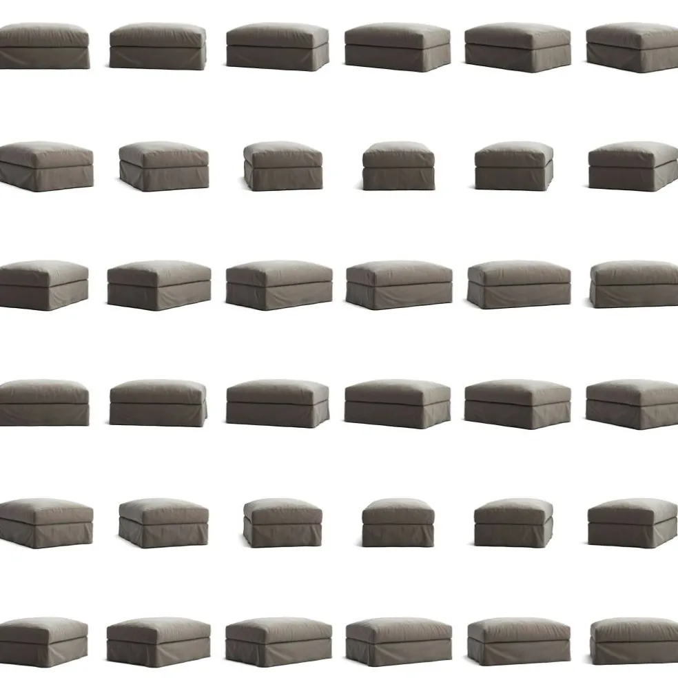 Klädsel Till Le Grand Air Fotpall Linne, Smokey Granite