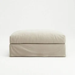 Klädsel Till Le Grand Air Fotpall Bomull, Beige