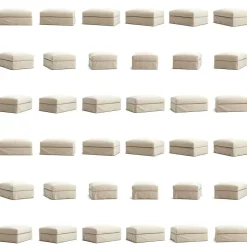 Klädsel Till Le Grand Air Fotpall Bomull, Beige