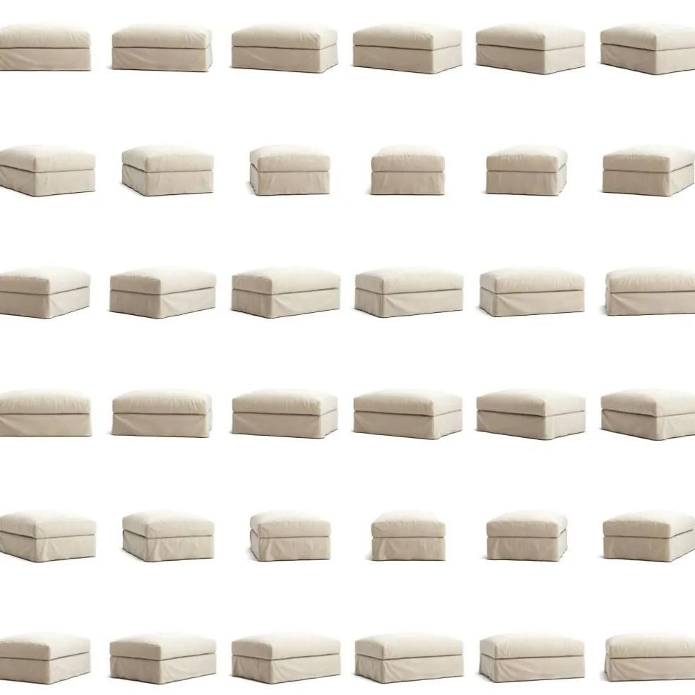 Klädsel Till Le Grand Air Fotpall Bomull, Beige