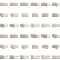 Klädsel Till Le Grand Air Fotpall Linne, Creamy White