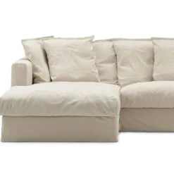 Klädsel Till Le Grand Air 3-sitssoffa Bomull Divan Vänster, Beige