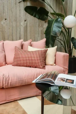 Klädsel Till Le Grand Air 4-sitssoffa Linne, Tender Blush