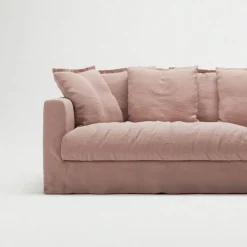 Klädsel Till Le Grand Air 4-sitssoffa Linne, Tender Blush