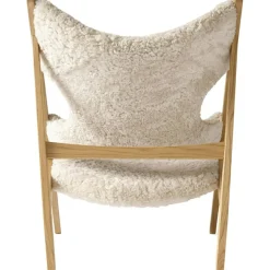 Knitting Loungestol, Ek / Fårskinn Curly Nature