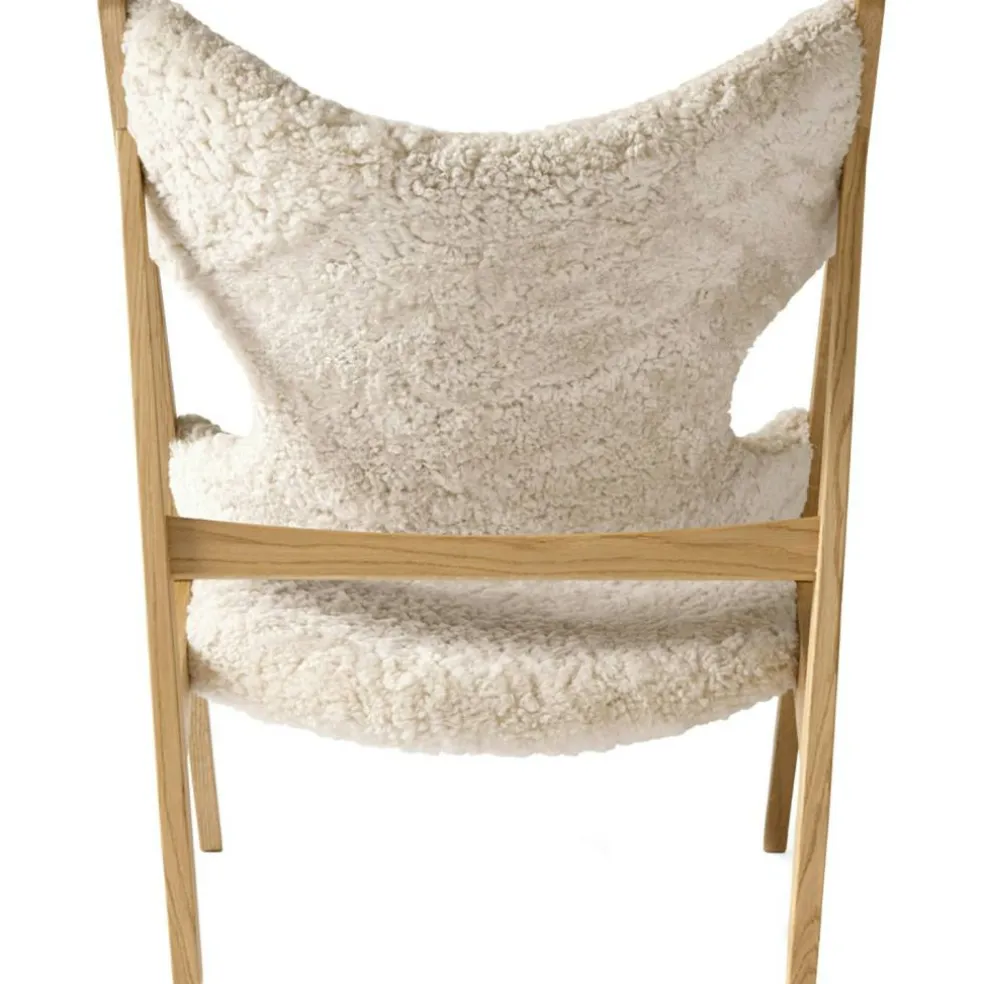 Knitting Loungestol, Ek / Fårskinn Curly Nature