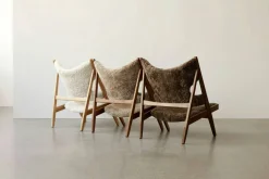 Knitting Loungestol, Ek / Läder Konjak