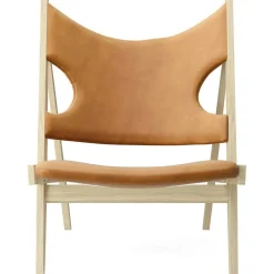 Knitting Loungestol, Ek / Läder Konjak