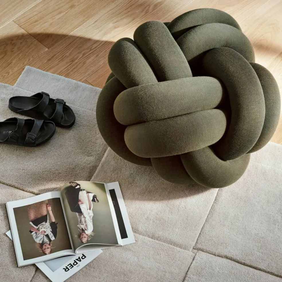 Knot XL Sittpuff, Forest green