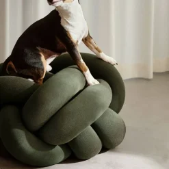 Knot XL Sittpuff, Forest green