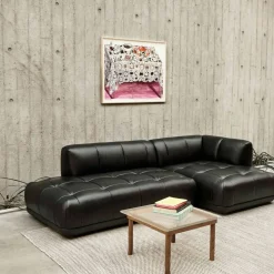Kofi Soffbord Valnöt / Klarglas, 50x140 cm
