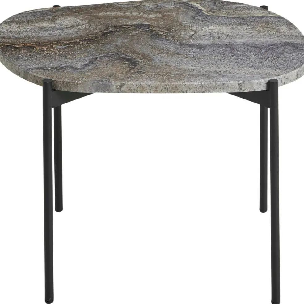 LA TERRA Sidobord Travertin Grå, L: 57,2 cm