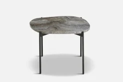 LA TERRA Sidobord Travertin Grå, L: 57,2 cm