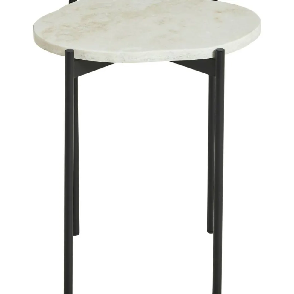 LA TERRA Sidobord Travertin Ivory, L: 40,5 cm