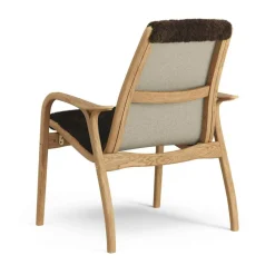 Laminett Fåtölj Fårskinn, Lackerad Valnöt / Espresso