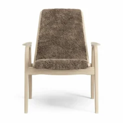 Laminett Fåtölj Fårskinn, Lackerad Valnöt / Sahara