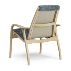 Laminett Fåtölj Fårskinn, Vitpigmenterad Lackad ek / Charcoal