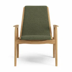 Laminett Fåtölj Tyg, Oljad Ek / Mossgrön