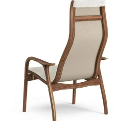 Lamino Fåtölj, Naturlackerad Valnöt / Fårskinn Off-white