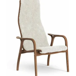 Lamino Fåtölj, Naturlackerad Valnöt / Fårskinn Off-white