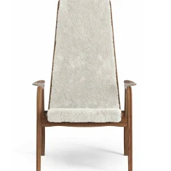 Lamino Fåtölj, Naturlackerad Valnöt / Fårskinn Off-white