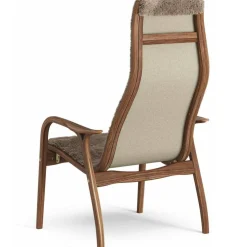 Lamino Fåtölj, Naturlackerad Valnöt / Fårskinn Sahara