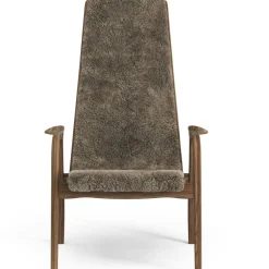 Lamino Fåtölj, Naturlackerad Valnöt / Fårskinn Sahara