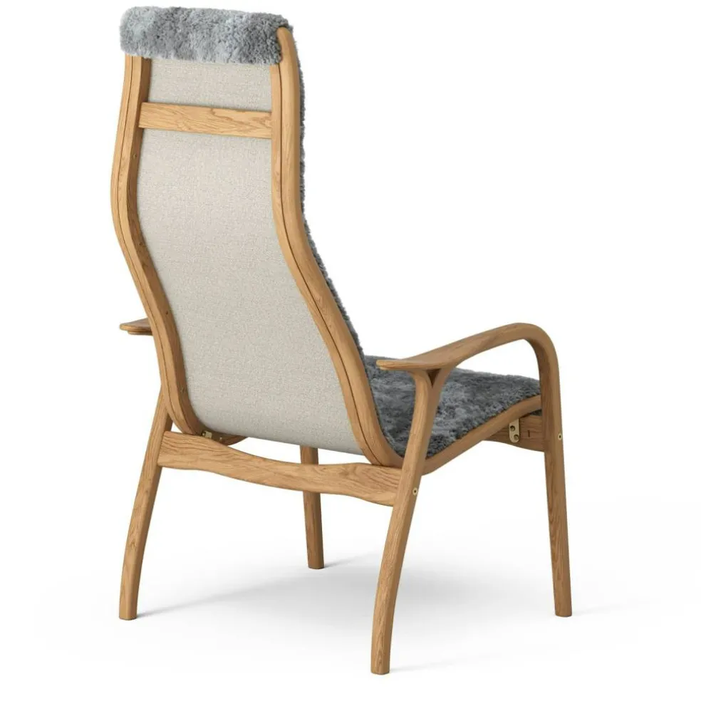 Lamino Fåtölj, Oljad Ek / Fårskinn Scandinavian Grey