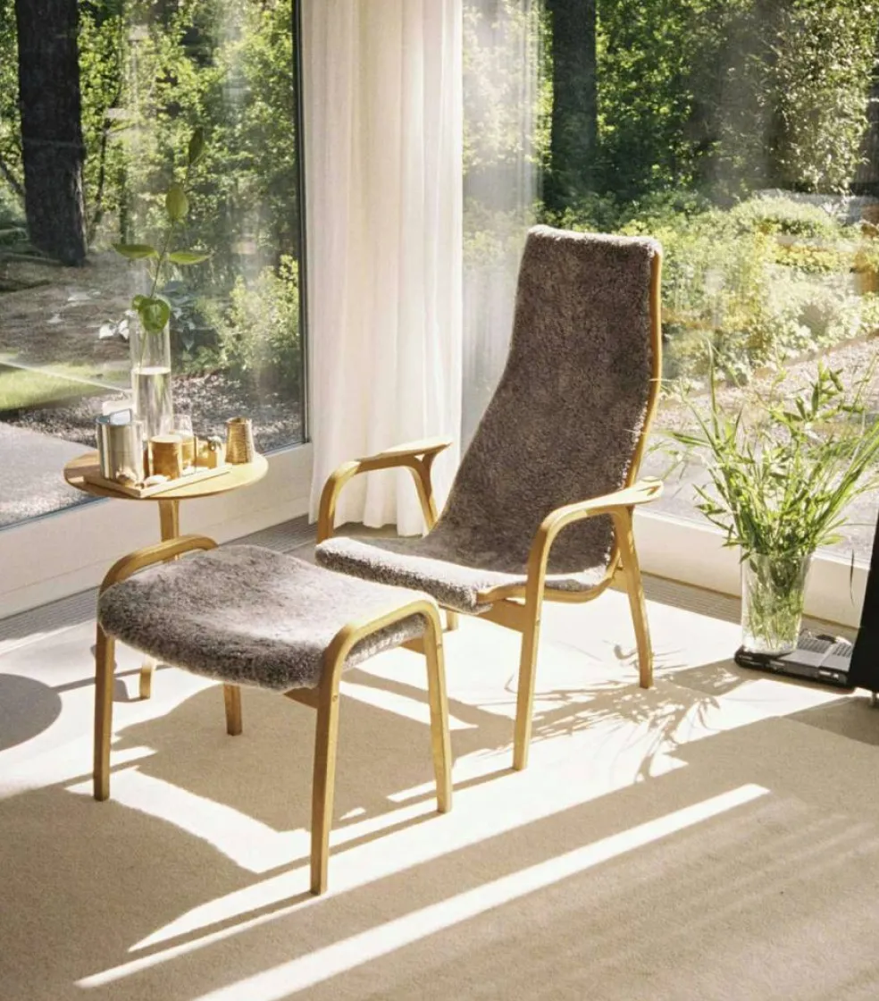 Lamino Fåtölj, Oljad Ek / Fårskinn Scandinavian Grey