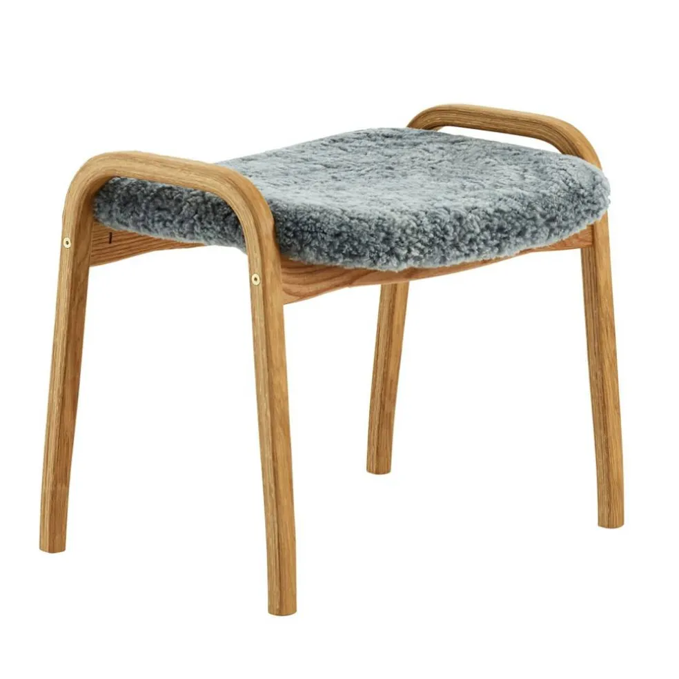 Lamino Pall Fårskinn/Oljad Ek, Scandinavian Grey