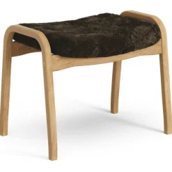 Lamino Pall Fårskinn/Oljad Ek, Espresso
