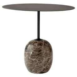 Lato LN9 Bord Oval, Warm Black / Emparador Marble