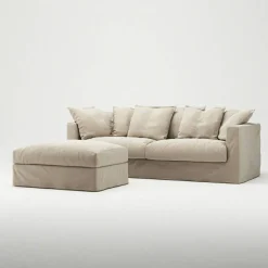 Le Grand Air Fotpall Bomull, Beige