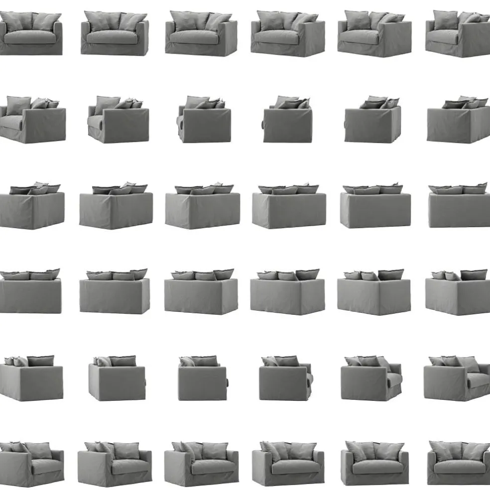 Le Grand Air Love Seat Bomull, Ljusgrå