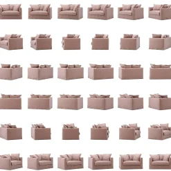 Le Grand Air Love Seat Linne, Tender Blush