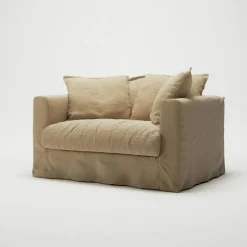 Le Grand Air Love Seat Linne, Desert Sand