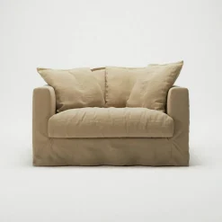 Le Grand Air Love Seat Linne, Desert Sand