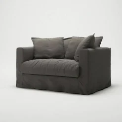 Le Grand Air Love Seat Linne, Smokey Granite