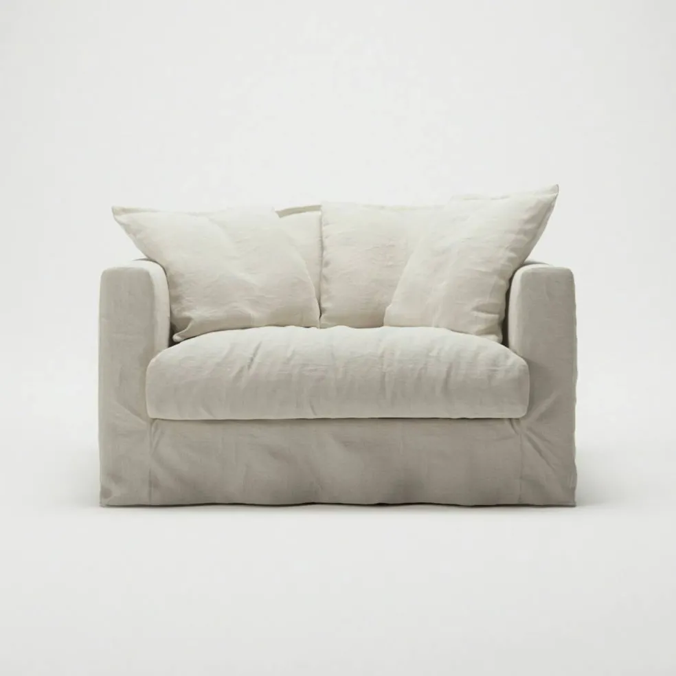 Le Grand Air Love Seat Linne, Creamy White