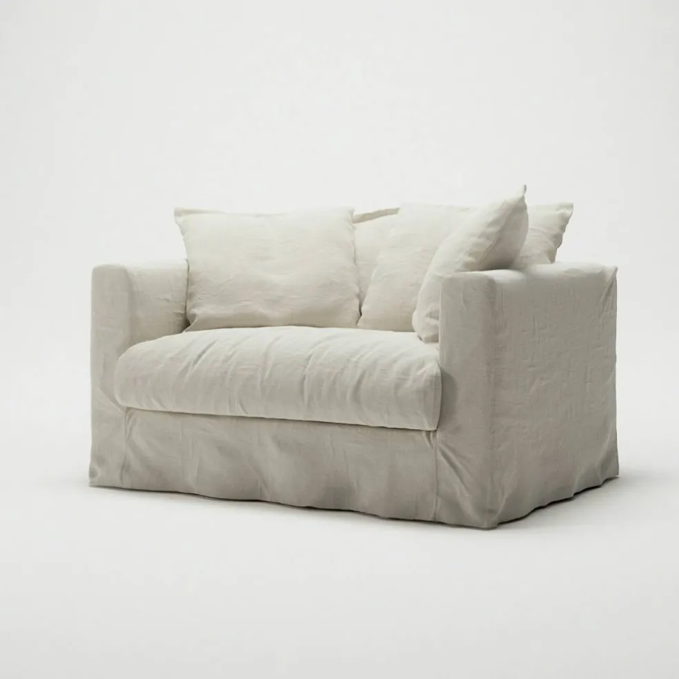 Le Grand Air Love Seat Linne, Creamy White