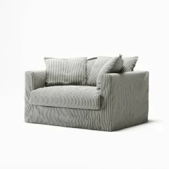 Le Grand Air Love Seat Linne, Ash Stripe
