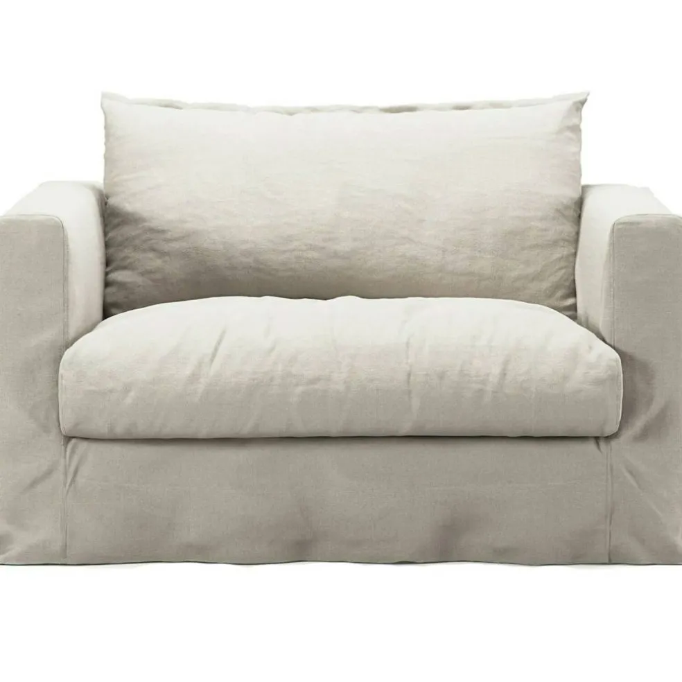 Le Grand Air Nou Love Seat Linne, Creamy White