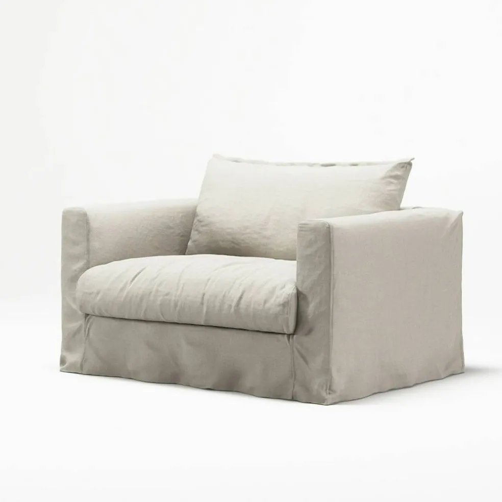Le Grand Air Nou Love Seat Linne, Creamy White
