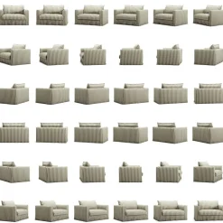 Le Grand Air Nou Love Seat Linne, Gentle Ribbon