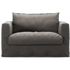 Le Grand Air Nou Love Seat Linne, Smokey Granite